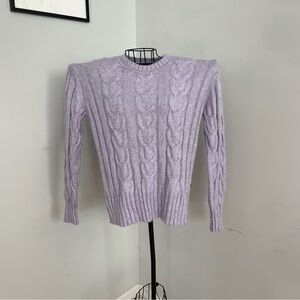 Banana Republic Lilac Cable Knit Sweater